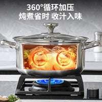 Thickened Stainless Steel Soup Pot for Induction Cooker and Gas Stove, Single-Serve Hot Pot and Noodle Cooker