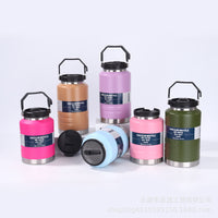 Large Capacity 304 Stainless Steel Vacuum Insulated Water Bottle with Handle for Outdoor Sports