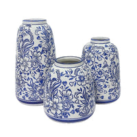 New Chinese Style Vintage Blue and White Porcelain Ceramic Vase for Hydroponic Floral Arrangements