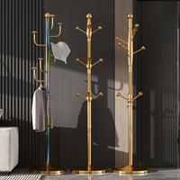 Stainless Steel Freestanding Garment Rack with Hooks for Bedroom and Living Room