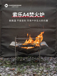 KEEMANS Portable Folding Wood Burning Stove for Camping Hiking Bonfire BBQ