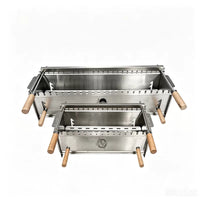Automatic Rotating Stainless Steel BBQ Grill for Lamb Skewers, Outdoor Patio Use, 5V Power Bank Compatible