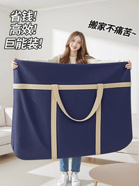 Large Capacity Moving Storage Bag for Quilts and Clothes, Thickened Woven Luggage Organizer