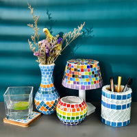 1200-Piece Colorful Crystal Glass Mosaic Tiles for DIY Kids' Art & Craft Projects