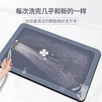 Soft Diatomaceous Earth Bathroom Mat Quick Dry Non-Slip Absorbent Floor Mat for Home Entrance