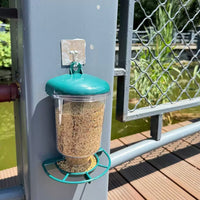 Outdoor Hanging Bird Feeder for Wild Birds, Large Capacity Semi-Automatic Dispenser, 500ml