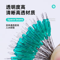 100pcs High Concentricity Cylindrical Silicone Fishing Space Beans