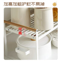 2-Tier Under-Sink Kitchen Organizer Rack for Cabinets and Countertops