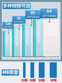 2026 New A5/A4/B5 Notebook for Students and Office, Softcover Journal and Exercise Book