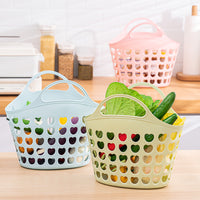 Portable Plastic Storage Basket for Home, Shower, Vegetables, and Fruits