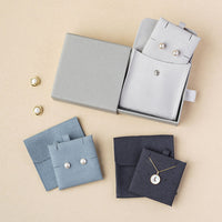 Portable Snap-Closure Jewelry Pouch for Necklace Earrings Rings, Dustproof Storage Organizer Bag