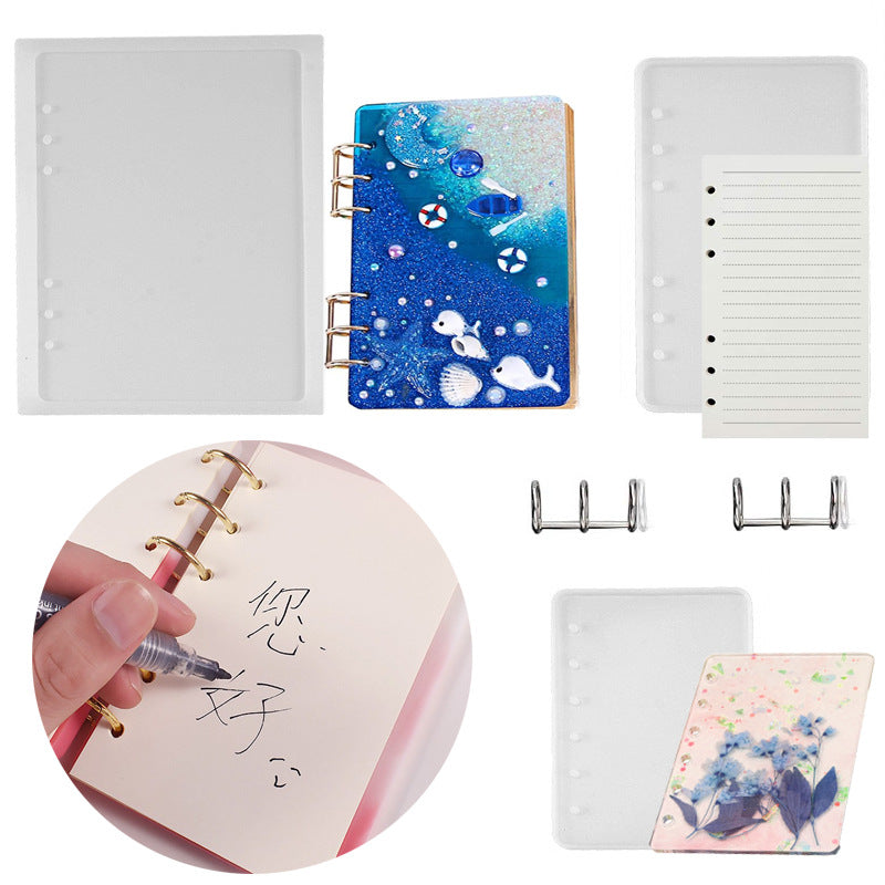 Mirror Finish A4 A5 A6 Notebook Resin Silicone Mold for DIY Epoxy Journal Covers