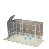 Pet Playpen for Cats, Hamsters, and Small Dogs - Transparent Modular Enclosure with Optional Top Cover