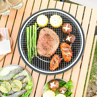 Portable Stainless Steel BBQ Grill Pan for Outdoor Camping and Home Use