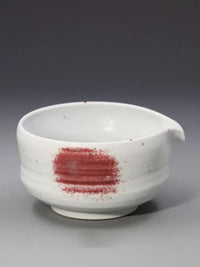 Japanese Style Matcha Bowl with Spout, Ceramic Glazed Tea Bowl for Whipping Matcha Latte, 350ml