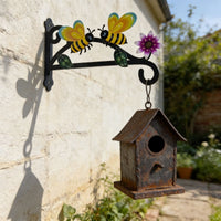 Wrought Iron Wall Mounted Plant Hanger Hook for Garden and Home Decor