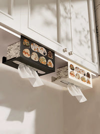 Vintage Style Kitchen Paper Towel Holder Under Cabinet Wall Mount for Facial Tissues Toilet Paper Roll Storage