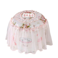 Pastoral Style Rice Cooker Dust Cover with Lace Trim - Universal Rectangular/Round Appliance Protector