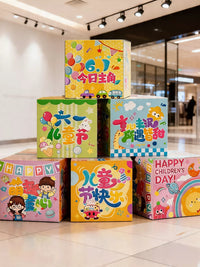 Children's Day Macaron Gift Box Decorations for Classroom & Party Decor