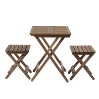 Solid Wood Foldable Table and Chair Set for Home and Outdoor Use