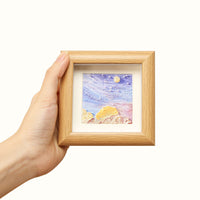 Mini Square Hollow Wood Frame for DIY Art, Oil Painting Sticks, Watercolor, and Children's Artwork Display