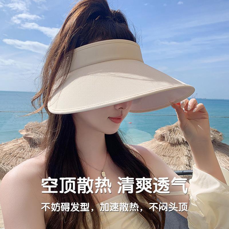 Women's Reversible Ice Silk Sun Hat with Wide Brim, UV Protection for Cycling & Outdoors