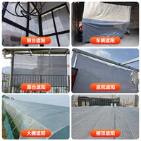 Silver-Gray Shade Netting for Agriculture, Greenhouses, Patios, and Balconies - Thickened UV Protection and Heat Insulation