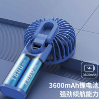 Portable USB Rechargeable Handheld Folding Neck Fan with Power Bank Function