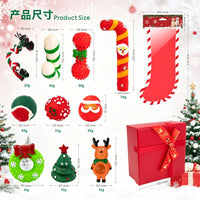 Christmas Pet Dog Chew Toy Set with Squeaker Reindeer and Durable Rope Toys