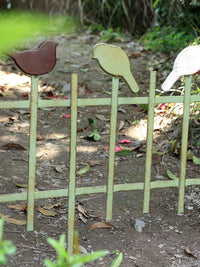 Decorative Bird Garden Fence Panel for Climbing Plants, Outdoor Iron Art Trellis Border Edging