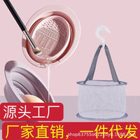 Silicone Makeup Brush Cleaning Bowl Set with Drying Rack and Cleanser