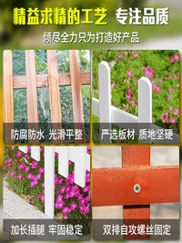 Outdoor Garden Wooden Fence Panel for Yard and Flower Beds, Decorative Edging Barrier