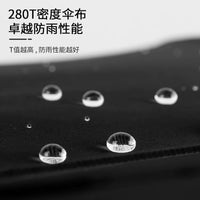 Double-Layer Titanium Silver Blackout Umbrella for Sun and Rain Protection, UV-Resistant, Foldable, Large, Thickened