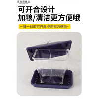 Outdoor Rainproof Hanging Bird Feeder with Large Capacity Food Bowl