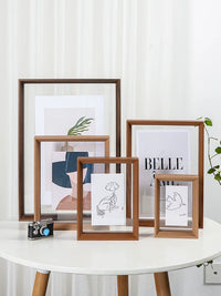 Double-Sided Transparent Acrylic Picture Frame for Wall Mounting or Tabletop Display