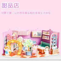 3D Paper Model Puzzle for Kids, Educational DIY Assembly Toy for Girls 5-7 Years Old, House Building Jigsaw