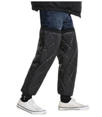Motorcycle Zipper Leg Guards for Riders - Extended Length, Anti-Wear, Professional Knee Protection for Men and Women