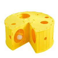 Felt Cat Tunnel Bed with Scratch Pad - 2-Layer Interactive Cat Cave & Play Toy for All Seasons