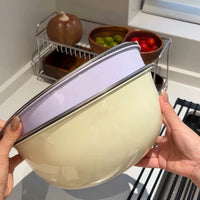 Stainless Steel Double-Layer Drain Basket with Scale for Kitchen Rice Washing and Vegetable Draining
