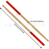 Maple Wood Drumsticks 5A for Beginners, Jazz Drum Practice, Non-Slip