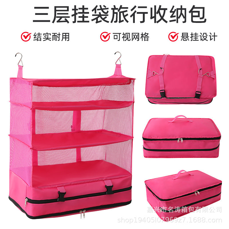 Wall-Mounted Storage Bag with Multiple Pockets for Sundries and Books