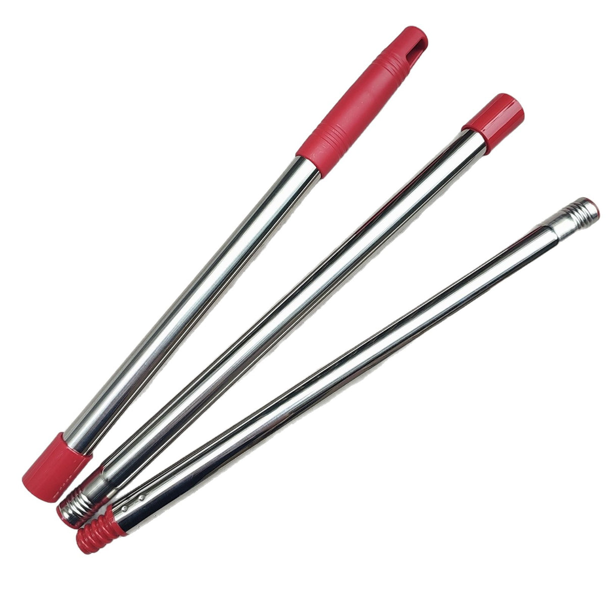 Stainless Steel Rake Handle, 3-Section Adjustable, for Leaf Rakes and Garden Tools