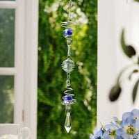 3D Spiral Crystal Suncatcher Wind Chime Pendant for Home Decor & Meditation