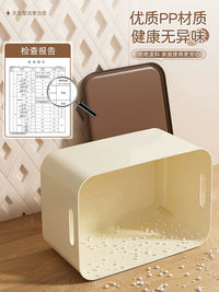 Desktop Storage Box with Lid, Rectangular Plastic Organizer for Snacks and Sundries, Home Storage Bin