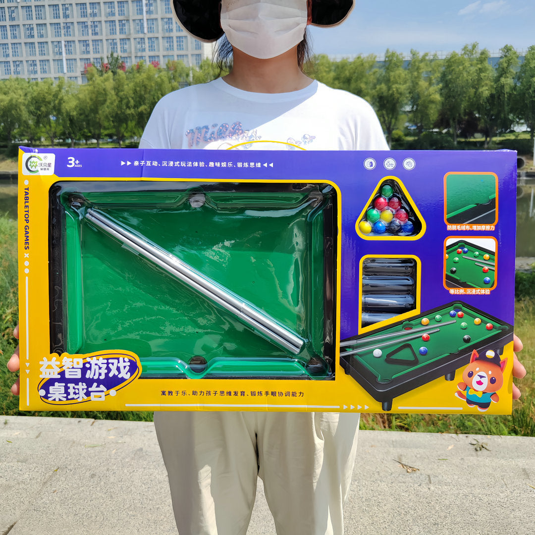 Miniature Billiard Table Set for Kids, Educational Two-Player Game, Parent-Child Interactive Toy