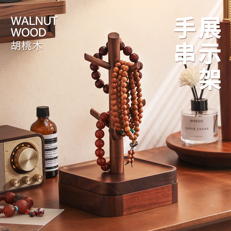 Solid Wood Display Stand for Bracelets and Collectibles