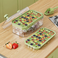 Stackable Ice Cube Tray with Lid and Storage Bin, Food-Grade Silicone Press-Type Ice Maker for Home Freezers