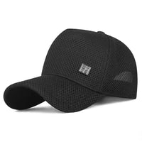 Men's Summer Golf Cap Breathable Sweat-Absorbing Large Head Circumference High-Crown Baseball Sun Hat