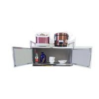 Thickened Stainless Steel Mini Cabinet for Balcony Kitchen Storage