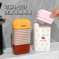 Portable Travel Toothbrush Holder and Rinse Cup Set for Adults and Kids